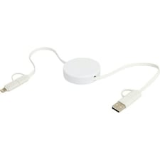 Citala Recycled Plastic 5 in 1 Charging Cable - White - One Size (UTPF4661)