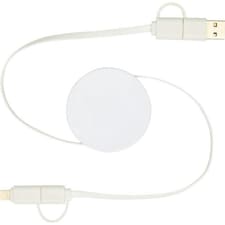 Citala Recycled Plastic 5 in 1 Charging Cable - White - One Size (UTPF4661) thumbnail 3