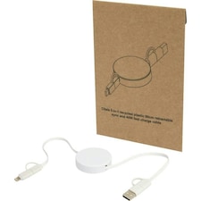Citala Recycled Plastic 5 in 1 Charging Cable - White - One Size (UTPF4661) thumbnail 4