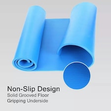 UBUNG Yoga Mat Non Slip with Carry Strap 10mm Thick Exercise Mat for Home Workouts Pilates Yoga Blue thumbnail 3