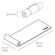 UBUNG Yoga Mat Non Slip with Carry Strap 10mm Thick Exercise Mat for Home Workouts Pilates Yoga Blue thumbnail 5