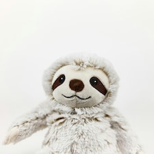 Warmies Marshmallow Sloth Plush Mini Size, Fully Microwavable and Weighted Cuddly Toy for Anxiety, Chill in The Freezer or Heat in Microwave, Soft Toy Heat Pad