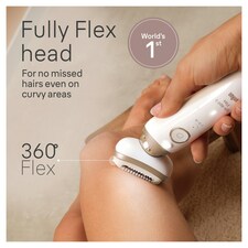 Braun Silk-épil 9 Flex, Epilator For Easy Hair Removal, 9-041 3D, White/Gold thumbnail 3