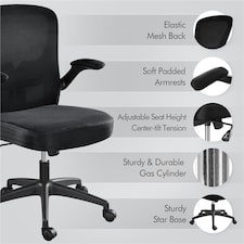 Yaheetech Ergonomic Office Chair Adjustable Mesh Chair Black | Black thumbnail 5