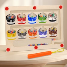 Magnetic Color & Number Maze – Montessori Wooden Counting Toy for Toddlers thumbnail 2