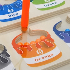 Magnetic Color & Number Maze – Montessori Wooden Counting Toy for Toddlers thumbnail 3