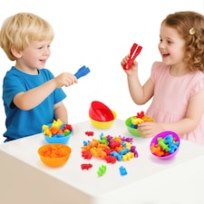 Animal Counting Clip Game Colour Sorting Toys Bowl and Tweezers Montessori Toy thumbnail 9