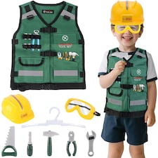 Construction Role Play Costume Realistic Builder Vest Costume Set thumbnail 2