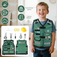 Construction Role Play Costume Realistic Builder Vest Costume Set thumbnail 8