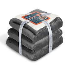 Silentnight Heat Genie Self Heating Giant Blanket | Grey | Charcoal | XL