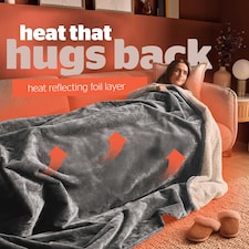 Silentnight Heat Genie Self Heating Giant Blanket | Grey | Charcoal | XL thumbnail 2