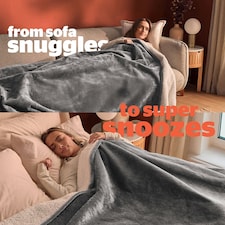 Silentnight Heat Genie Self Heating Giant Blanket | Grey | Charcoal | XL thumbnail 6