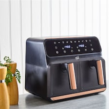 Neo Black Copper Gold Black Dual Twin Zone Double Drawer Electric Air Fryer | Black | Black | 1 thumbnail 3