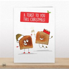 A Toast To You This Christmas! - Funny Christmas Card thumbnail 2
