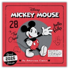 DISNEY MICKEY CLASSIC 2026 SQUARE CALENDAR