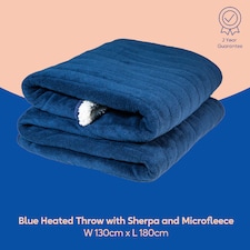 Russell Hobbs RHHT1003BLU Electric Blanket Blue Heated Throw Sherpa thumbnail 2