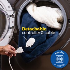 Russell Hobbs RHHT1003BLU Electric Blanket Blue Heated Throw Sherpa thumbnail 6