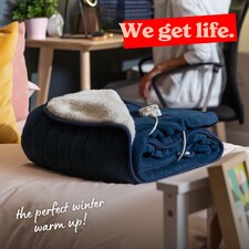 Russell Hobbs RHHT1003BLU Electric Blanket Blue Heated Throw Sherpa thumbnail 7