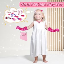 Children’s Dressing Table Play Set – Vanity Table with Chair, Jewellery Stand, Brushes & Accessories Portable Carrycase for Ages 3+ thumbnail 8