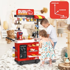 Kids Play Kitchen Fried Chicken Shop (Red) thumbnail 3