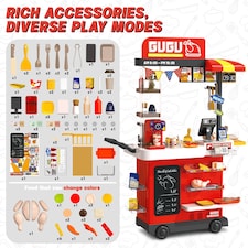 Kids Play Kitchen Fried Chicken Shop (Red) thumbnail 4