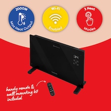 Russell Hobbs RHPANH2006B Glass Panel Electric Heater 2000W Smart Wi-Fi Enabled in Black thumbnail 10