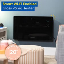 Russell Hobbs RHPANH2006B Glass Panel Electric Heater 2000W Smart Wi-Fi Enabled in Black thumbnail 3