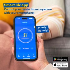 Russell Hobbs RHPANH2006B Glass Panel Electric Heater 2000W Smart Wi-Fi Enabled in Black thumbnail 4
