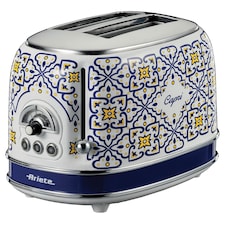 Ariete Capri 2-Slice Toaster & Kettle Bundle, 6 Levels, Defrost & Reheat, Crumb Tray, 1.7L Kettle with 360° Base, Water Level