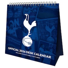 TOTTENHAM HOTSPUR FC 2026 POSTCARD DESK EASEL CALENDAR