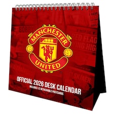 MANCHESTER UNITED FC 2026 DESK EASEL CALENDAR