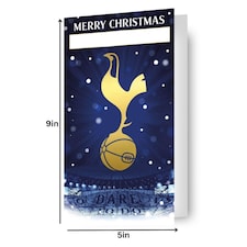 Tottenham Hotspur FC Personalise Christmas Card With Sticker Sheet thumbnail 2