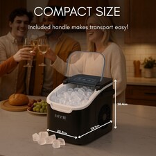 HYE Ice Maker Machine 12KG Per Day Electric Ice Cube Maker Black - IM12KB27 thumbnail 6