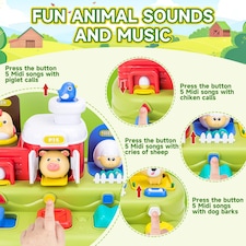 Farm Animal Pop-Up Activity Toy with Music & Sounds thumbnail 7
