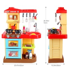My Little Chef Kitchen Play Set – 30 Accessories | Light & Sound Features (Red) thumbnail 2