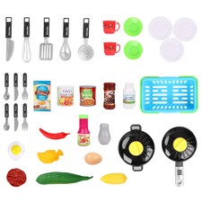 My Little Chef Kitchen Play Set – 30 Accessories | Light & Sound Features (Red) thumbnail 4