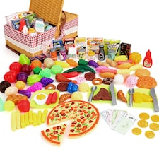 Pretend Play Food & Picnic Basket Set – Fun On-the-Go Playtime!