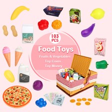 Pretend Play Food & Picnic Basket Set – Fun On-the-Go Playtime! thumbnail 5
