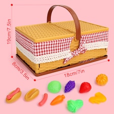 Pretend Play Food & Picnic Basket Set – Fun On-the-Go Playtime! thumbnail 7