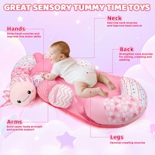 Axolotl Baby Play Mat – Sensory Floor Mat with Detachable Toys | Soft & Skin-Friendly | Pink | Newborn Gift thumbnail 2