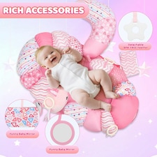 Axolotl Baby Play Mat – Sensory Floor Mat with Detachable Toys | Soft & Skin-Friendly | Pink | Newborn Gift thumbnail 3