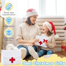 Wooden Pretend Play Doctor Set – Portable Medical Case with Realistic Wooden Tools thumbnail 4