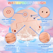 Octopus Bath Time Toy for Babies Toddler Light Up Floating Fountain with Spraying Water Multicolour LED Lights (Blue) thumbnail 4