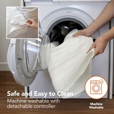 Igenix Digital Heated Underblanket, 75W, Polyester, 1-9hr Timer, Machine Washable, White, Double Size thumbnail 7