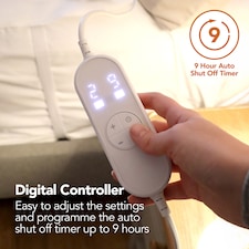 Igenix Digital Heated Underblanket, 120W, Polyester, 1-9hr Timer, Machine Washable, White, King Size thumbnail 2