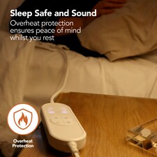 Igenix Digital Heated Underblanket, 120W, Polyester, 1-9hr Timer, Machine Washable, White, King Size thumbnail 4