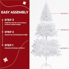 Yaheetech 183cm Artificial Christmas Tree with Foldable Stand Black thumbnail 6