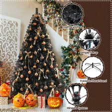 Yaheetech 183cm Artificial Christmas Tree with Foldable Stand Black thumbnail 4