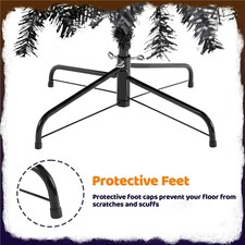 Yaheetech 219 cm Tall Hinged Fir Holiday Decoration Artificial Christmas Tree Black thumbnail 5