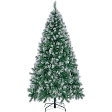 Yaheetech 183cm Frosted Artificial Christmas Tree Green